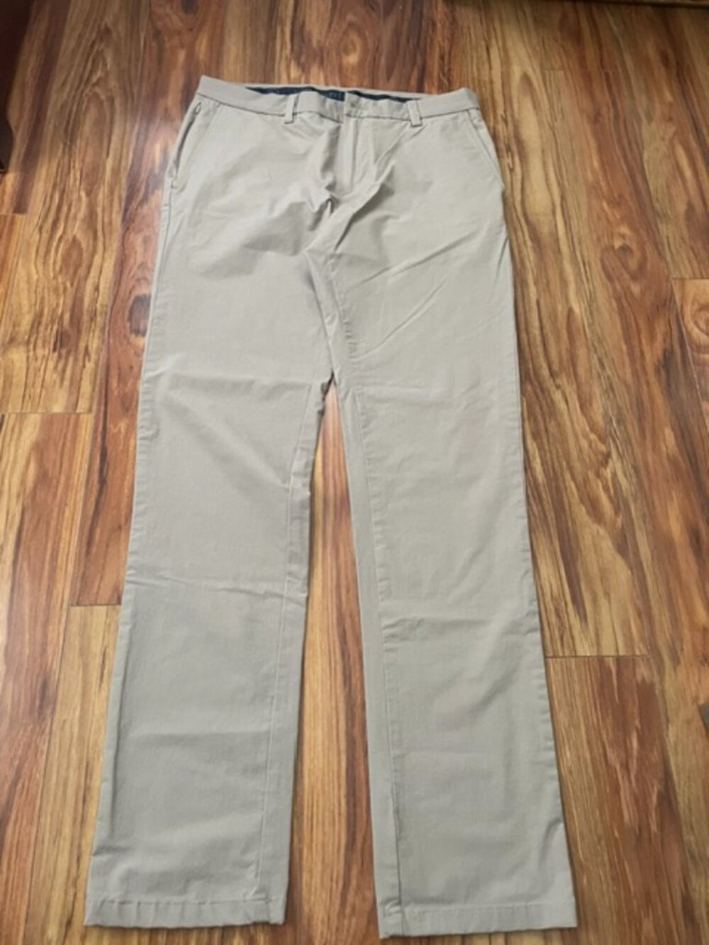 Vineyard Vines Men's On The Go Zipper Long Pants, Khaki, M size